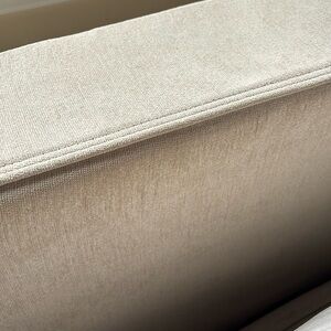 Tan combed chenille lovesac side (std)